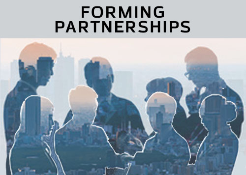 Forming partnerships with key individuals and organizations.